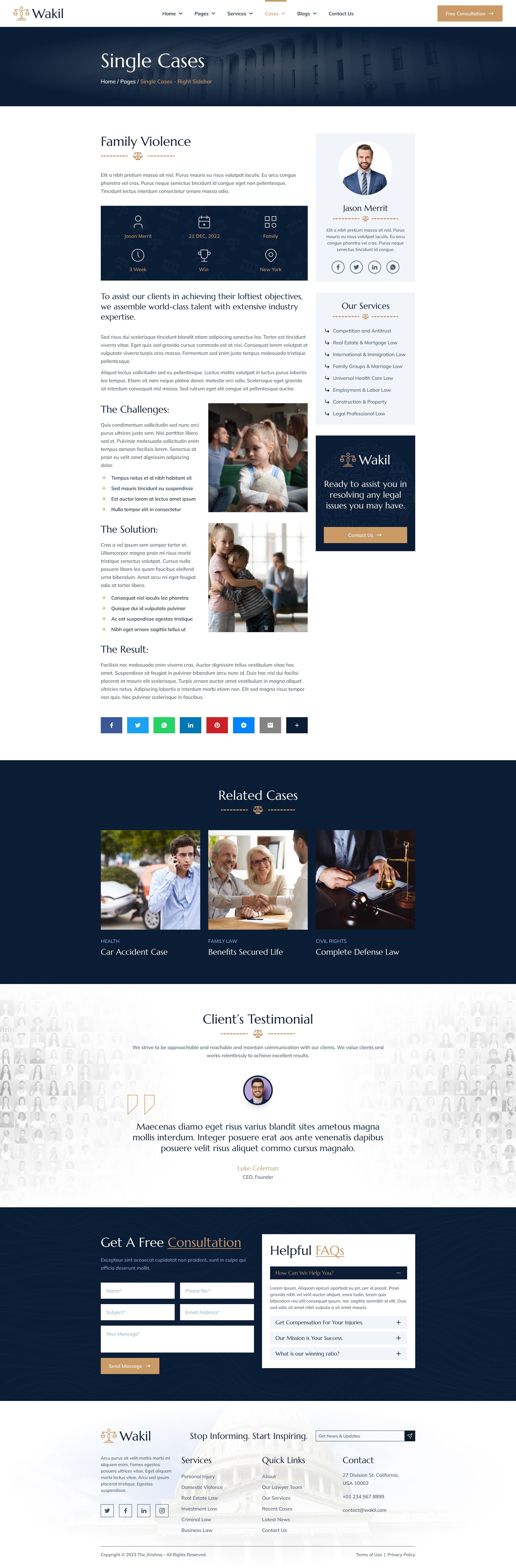 Lawyer & Attorney UI Theme Wakil Law Firm by The_Krishna ThemeForest
